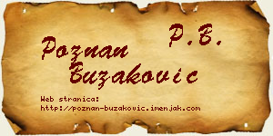 Poznan Buzaković vizit kartica